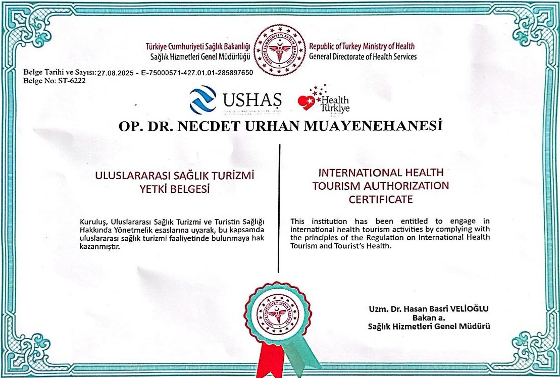 Dr. Necdet Urhan - Uzmanlık Belgesi